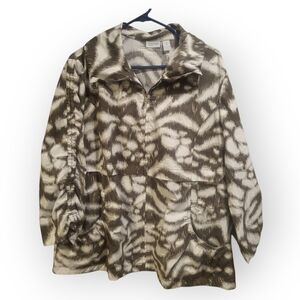 Zenergy By Chico's Light Weight Full‎ Zip Jacket Size 3 Or XL